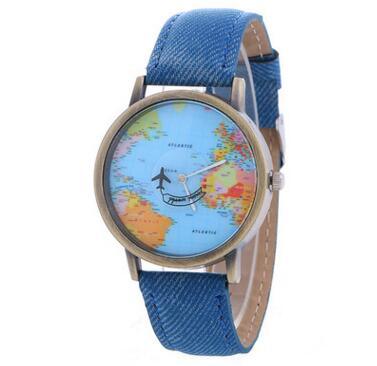 Canvas Band Map Dial Plate Watch - Cruish Home
