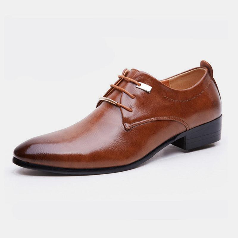 New Style Men's Leather Shoes England Retro Pointed Toe - Cruish Home