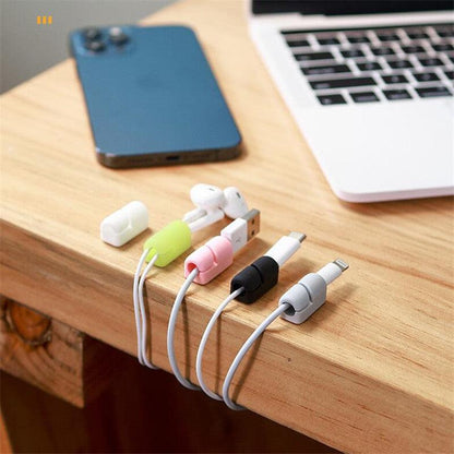 Cable Holder Clips Cable Organizer Silicone USB Processor Winder Desktop Tidy Management Clips Cable Protector Winder - Cruish Home