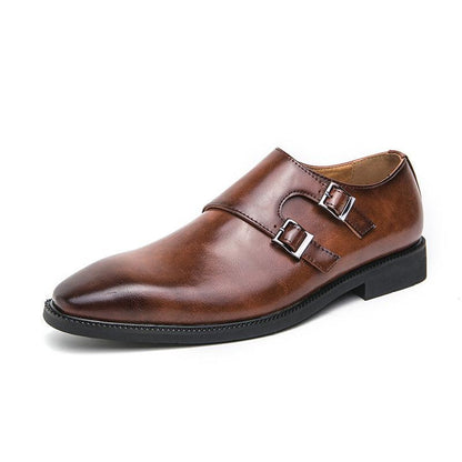Business Formal Wear Leather Shoes Men's Casual Three Joint Pumps Mengke Buckle Office Wedding Shoes - Cruish Home