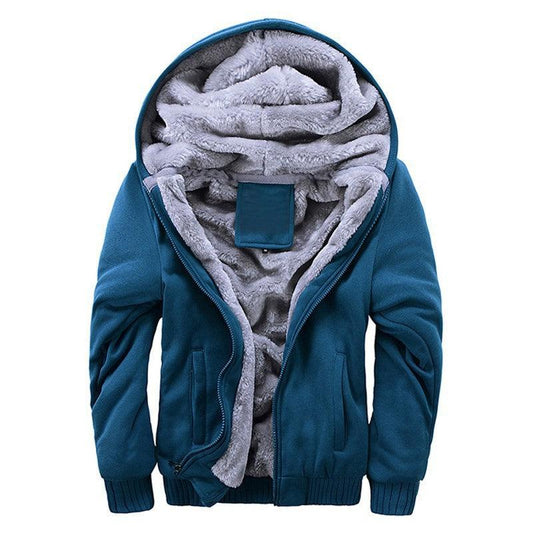 winter men hoodies add wool jacket hooded coat men - Cruish Home