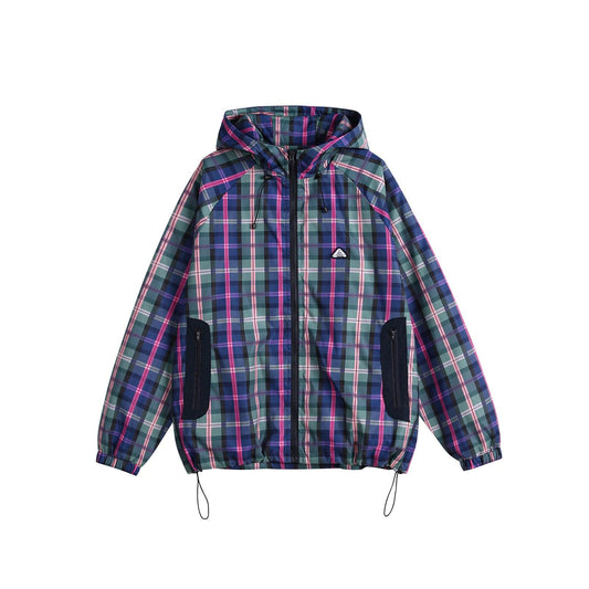 Unisex Style Casual Plaid Hooded Oversize Jacket - Cruish Home