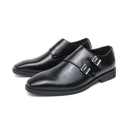 Business Formal Wear Leather Shoes Men's Casual Three Joint Pumps Mengke Buckle Office Wedding Shoes - Cruish Home