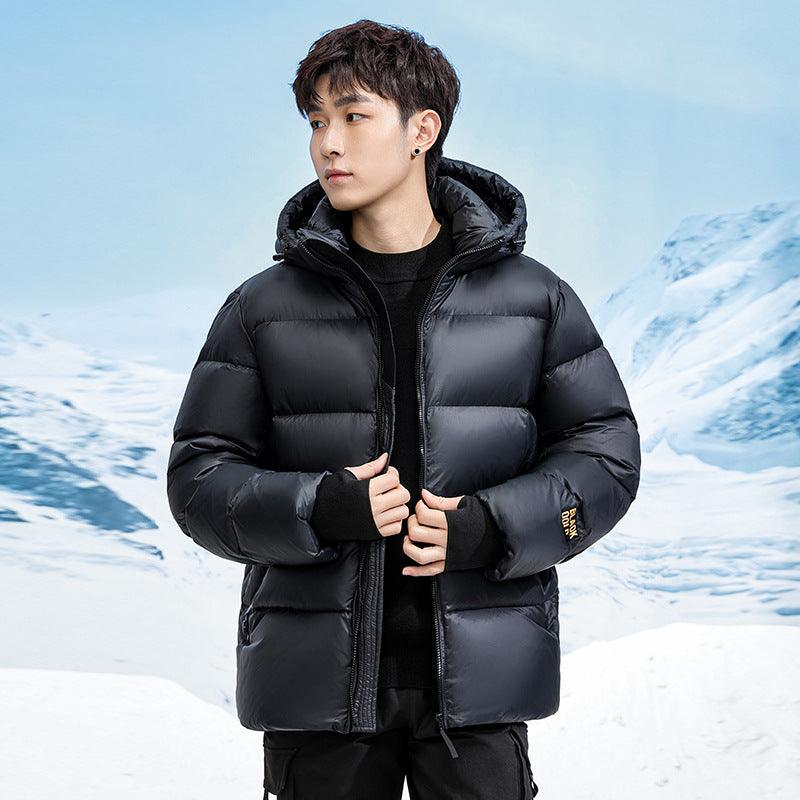 Winter Black Gold Down Jacket Couple Style - Cruish Home