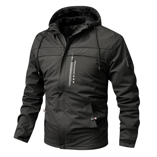 Winter New Plus Size Fleece Hooded Jacket Outdoor Casual Men's Jackets Shell Jacket - Cruish Home