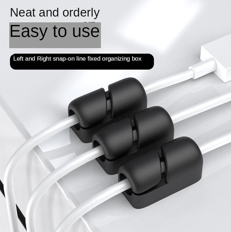 Cable Holder Clips Cable Organizer Silicone USB Processor Winder Desktop Tidy Management Clips Cable Protector Winder - Cruish Home