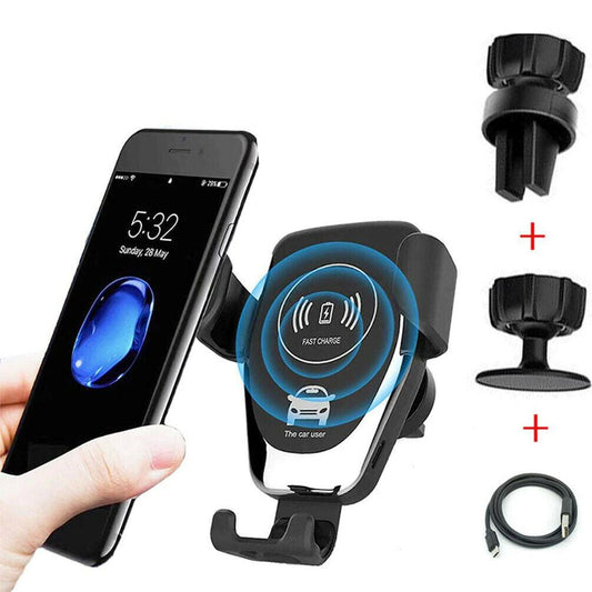 10W QI Wireless Fast Car Charger Mount Holder Stand Automatic Clamping Charging - Cruish Home