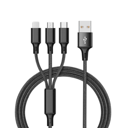 3 In 1 USB Cable For 'IPhone XS Max XR X 8 7 Charging Charger Micro USB Cable For Android USB TypeC Mobile Phone Cables - Cruish Home