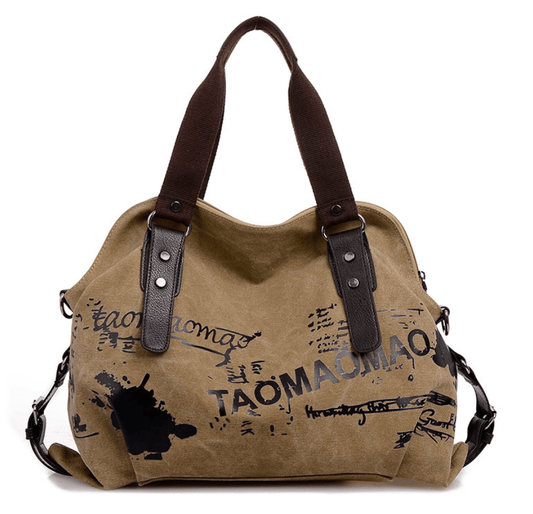 Canvas bag fashion lady shoulder bag graffiti printing bag female - Cruish Home