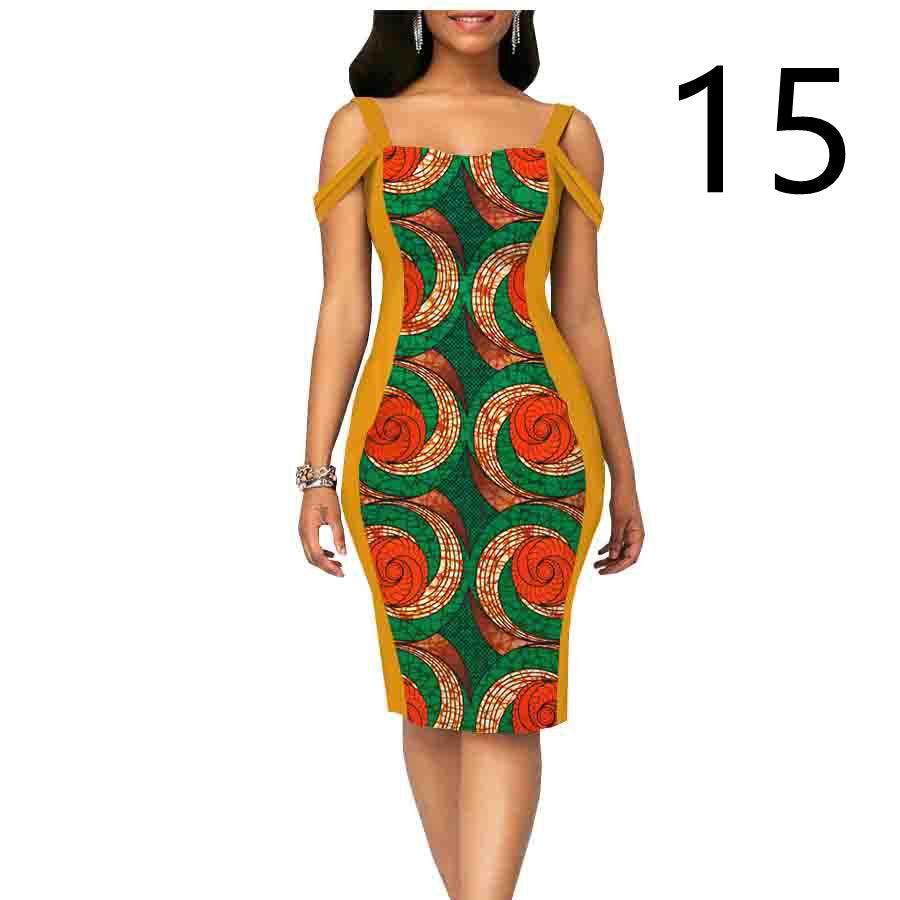 African Print Dress Women's Casual Tight Evening Gown - Cruish Home