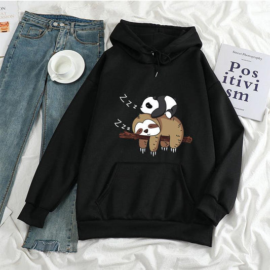 Autumn And Winter New Series Printed Long Sleeve Loose-fitting Casual Pullover Women - Cruish Home